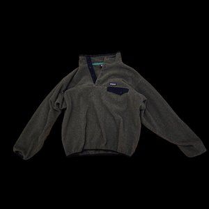 Patagonia Synchilla Snap-T Fleece Medium Men's Pullover Sweater Grey Lightweight